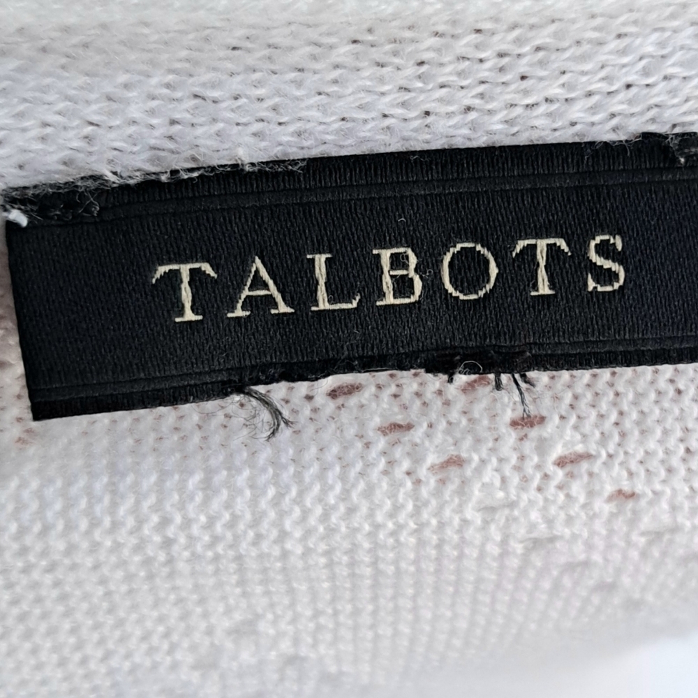 Talbots White Off-Shoulder Knit Sweater - Picture 6 of 7